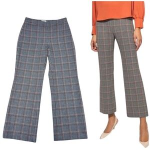 Aritzia Wilfred Kick Flare Plaid Pant Sz. 2 Houndstooth Preppy Academia OldMoney
